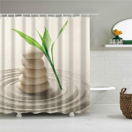 Desert Stone Shower Curtains for Bathroom HD 3D Printing Waterproof Curtains Fabric Polyester Bath Screen Home Decoration