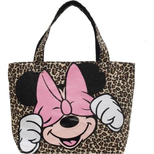 Disney Ladies Canvas Shoulder Bag Mickey Mouse Canvas Tote Bag Gift Printed Work Bag Women Lady Fashion Beach Bag
