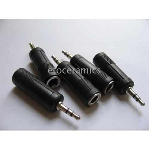 4000pcs/lot 3.5mm 1/8 Stereo male to 6.3mm 1/4 female Adapter