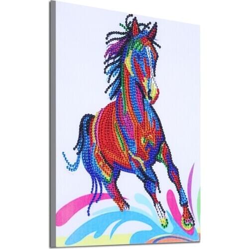 5D diamond embroidery circle diamond special shape cartoon painting Horse rhinestone crystal painting home decoration