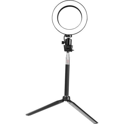 7inch Dimmable LED Ring Light Kit with Tripod Selfie Stick, 3200K/5500K Circle Lighting for Selfie Makeup Vlog Live Streaming
