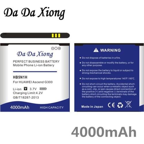 Da Da Xiong 4000mAh HB5N1H Battery for Huawei Ascend G300 G305T U8818 U8815 C8812 U8825D C8825D T8828 M660 Y320 G330D