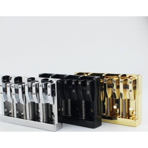 Four String Bass Bridge (Adjustable Chord Distance) Silver, Black, Gold
