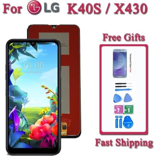6.1" Screen For LG K40S LCD X430 X430EMW Display with frame Touch Screen Digitizer Assembly Replacement Accessory Phone Part