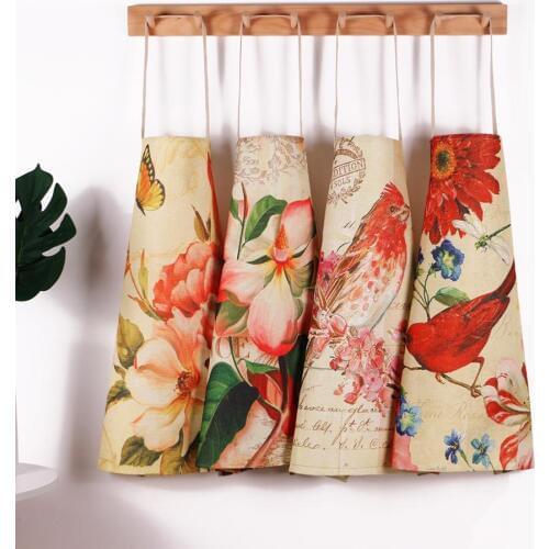 Flower Cooking Apron Funny Novelty BBQ Party Apron Naked Men Women Kitchen Cooking Apron Delantal Cocina