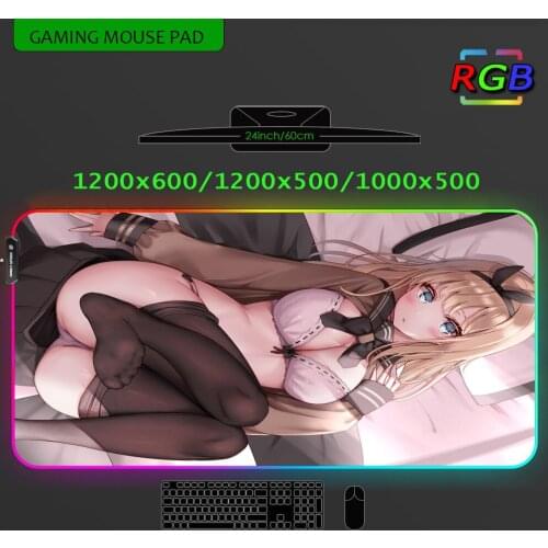 Butt Gaming Mouse Mat Breasts RGB Mouse Pad Big Boobs Ass Girl Anime Led Sexy Chest Free Shipping Promotion Gamer Desk Mats 120