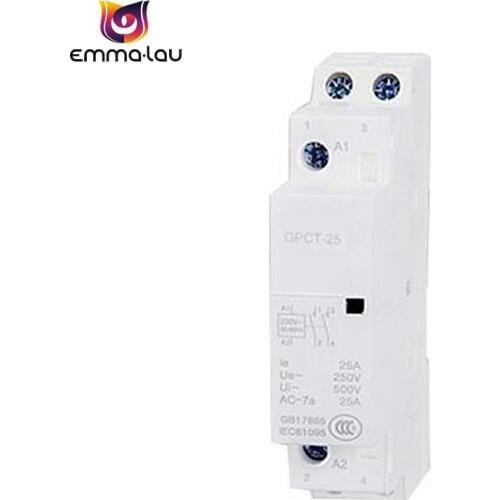 Small AC Contactor GPCT-25A GPCT-20A GPCT-16A 1P/2P 220V Single Phase Din Rail High Power Relay Household Home Hotel Resturant