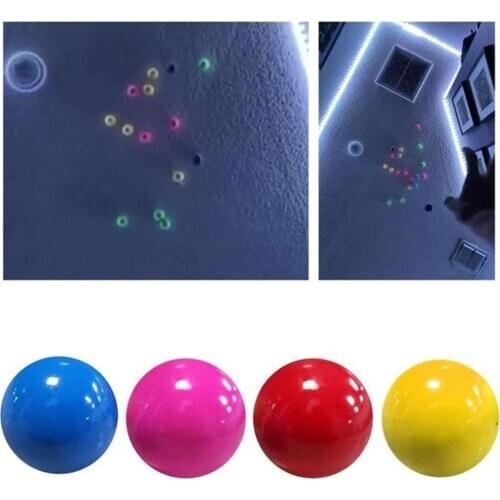 Mini Fluorescent Solid Color Wall Suction Sticky Ball Pressure Reduction Toy