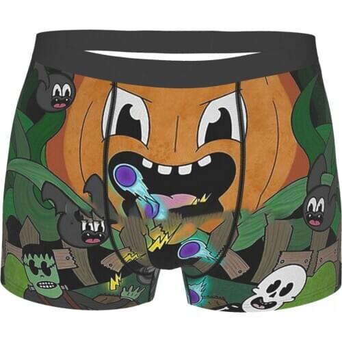 Cuphead Run and Gun Video Game Vintage Style Pumpkin Boss Underpants Breathbale Panties Mens Underwear Sexy Shorts Boxer Briefs