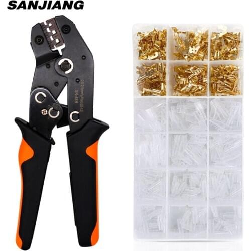 SN-48B crimping tool set 300pcs 2.8/4.8/6.3 plug terminal crimper plier kit wire 0.5-1.5mm²AWG 20-12 alicate hand tool krimptang