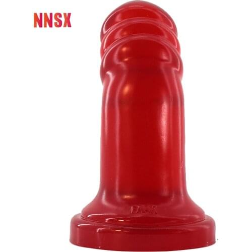 NNSX Huge Big Spiral Dildo with Suction Cup Flexed Wine Red Soft Material Penis for Women Men Vaginal Massage masturbation Toys
