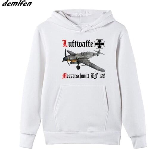 New Fashion Funny Hoodie Messerschmitt Bf 109 Germany Wwii Sweatshirt New Amazing Graphic Hoody Men Fleece Jacket Coat Harajuku