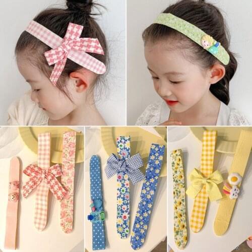New Girls Bow Hairbands Velcro Hair Accessories Hair bands Post Baby Headband Hairpin Bangs Posted Broken Hair Holder Headdress