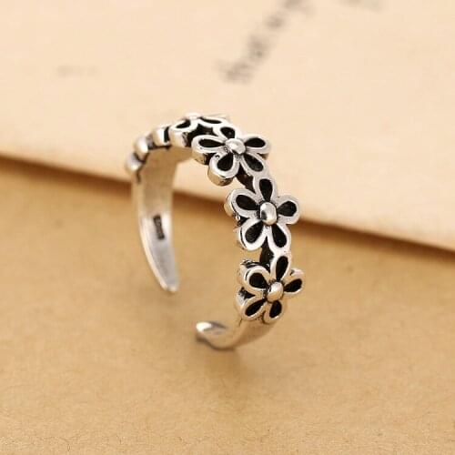 New Fashion Gothic Men Flowers Rings For Women Jewelry Birthday Gift Romantic Wedding Engagement Drop Shipping