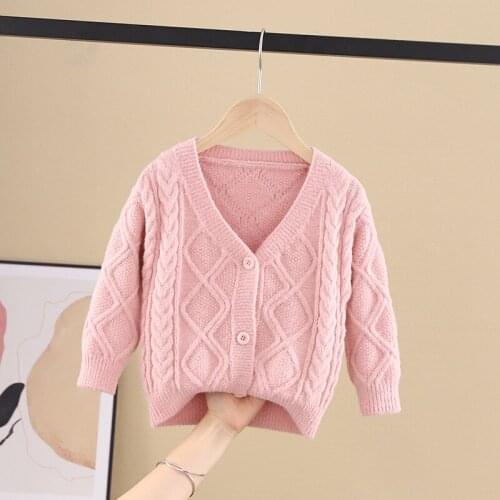 New Winter Kids Baby Girls Boys Autumn Winter Full sleeve Solid Knitted Outwear Coat Toddler Children Girls Cardigan Sweater