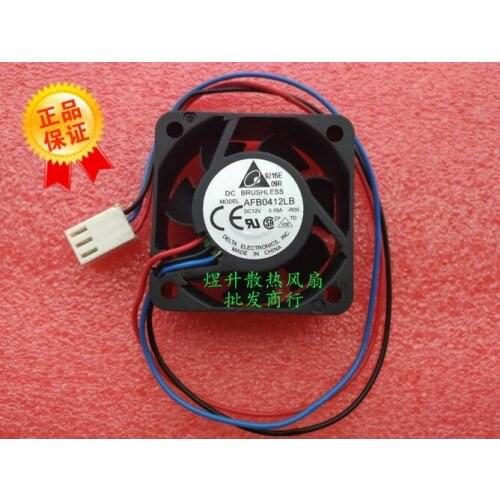 Original Delta AFB0412LB DC 12V 0.09A 4015 40*40*15MM 4cm 3-line Double Ball Bearing Cooling Fan