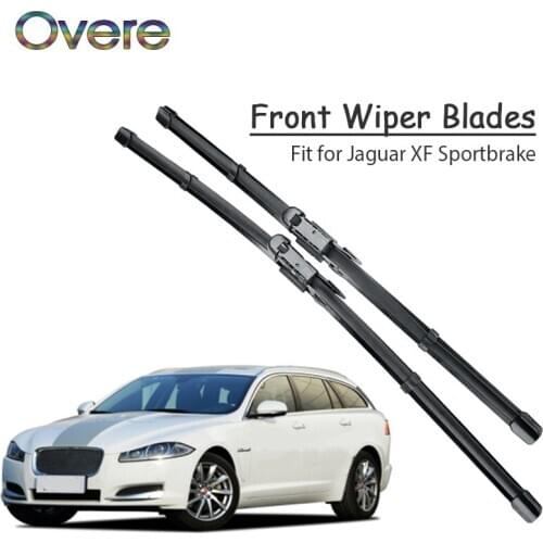 Overe 1Set Rubber Car Front Wiper Blade Kit For Jaguar XF Sportbrake 2007-2015 Windscreen Wiper Original replace Accessories