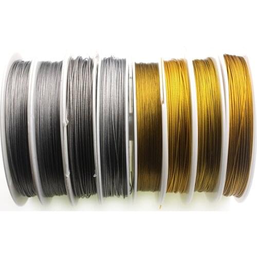 Stainless Steel Beading Wire Rope Cord Fishing Thread String Tiger Tail For DIY Necklace Bracelets Jewelry Making Findings