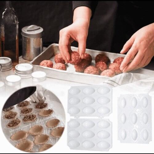 9 Holes 2021 Manual Kibbeh Express Meatball Maker Meatloaf Mold 7cm Press Minced Meat Processor Cake Desserts Pie Kitchen Tools