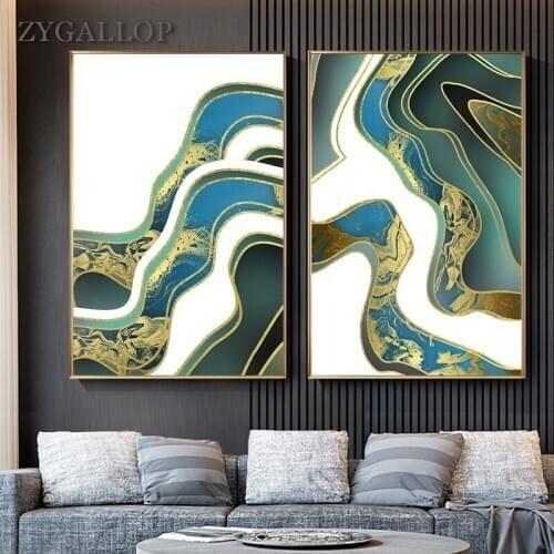 Nordic Abstract Geometric Wall Art Canvas Painting Minimalist Art Posters and Prints Bedroom Living Room Wall Decor Pictures