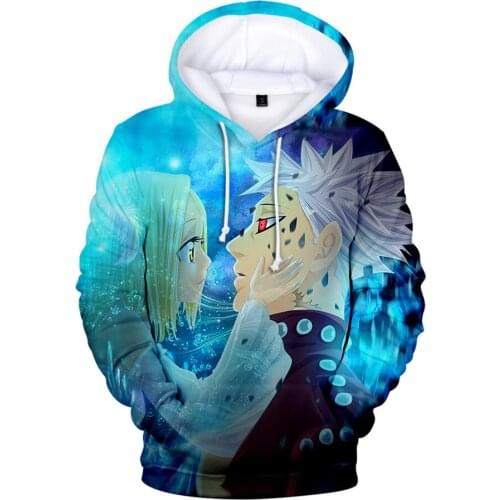 Popular 2 to 16 Years The Seven Deadly Sins 3D Hoodies Tops Teen Boys Girls Hoody Nanatsu No Taizai Sweatshirt Cute kids Clothes