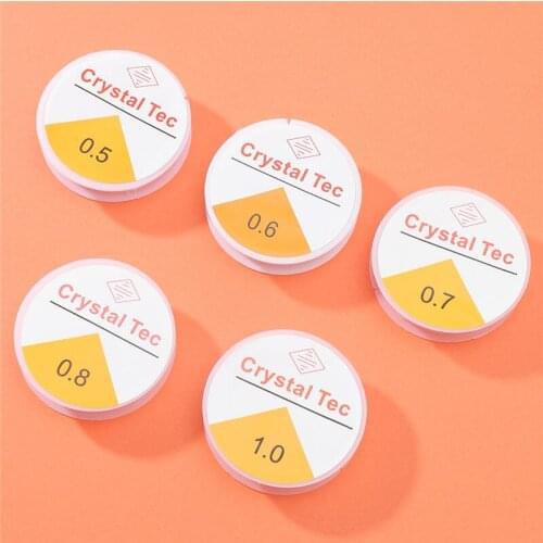 1 Roll 0.5mm-1.0mm Transparent Stretchy Elastic Rope String Cord Line for Bracelet Making Jewelry Diy Jewelry Making Supplies