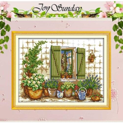 Outside The Window Patterns Counted Cross Stitch 11CT 14CT Cross Stitch Set Wholesale Cross-stitch Kit Embroidery Needlework