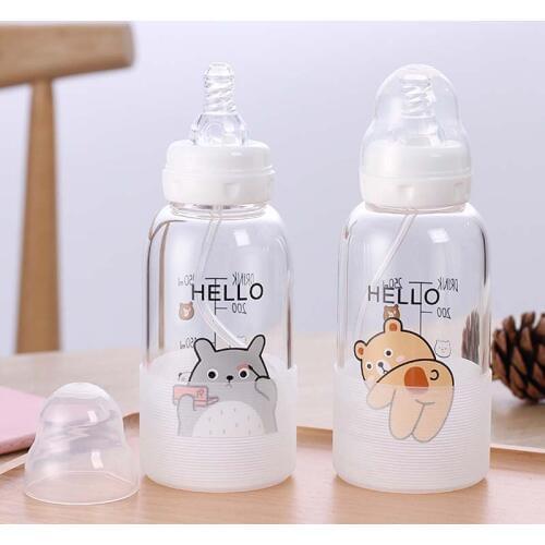 New Fashion Colorful 500mL Glass Water Bottle Glass Beautiful Gift Women Water Bottles with Protective Silicon Case Tour