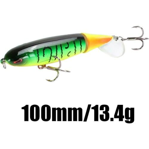 1PCS With Propeller Topwater Fishing Lure 100mm 17g Artificial Bait Hard Plopper Tractor Wobbler Hard Bait Fishing tackle