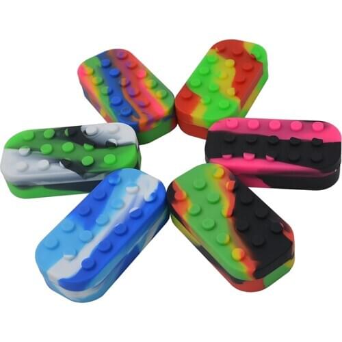 10pcs 6+1 Bho Silicone Wax Container 37ml Non Stick Multi color Use Storage Box - Dab Slick Oil Concentrate Jar