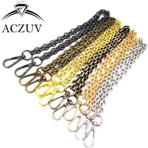 20Pcs 40cm to 140cm 12mm Thick Chains Lobster Buckle Hooks Long Shoulder Bag Purse Chain Handbag Hardware Accessories