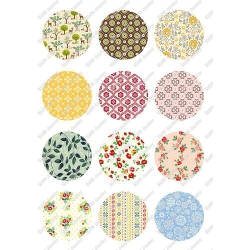 24pcs/lot 10mm 12mm 14mm 16mm 18mm 20mm 25mm Round Glass Cabochon Floral Photo Cabochon Diy Jewelry Findings Jewelry Making T111