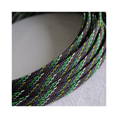 3/4/6/8/10/12/16/18/20/25/30/40mm Cable Sleeves Multicolor PET 3 Wire dense Snakeskin wire mesh nylon shock signal cable sets