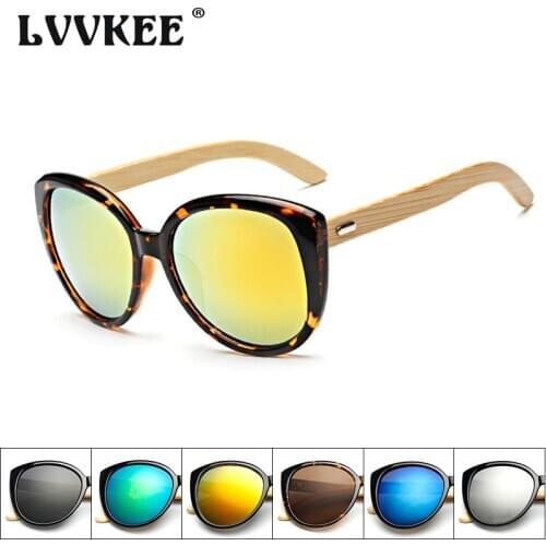 Bamboo Sunglasses|Wooden Case, Womens, Oversized Cats Eye, Mirror, Mens, UV400 Drive Gafas, 1517