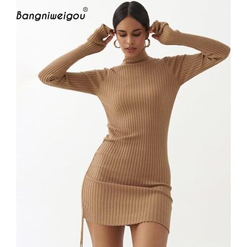 Модные вязаные платья Bangniweigou China At AliExpress