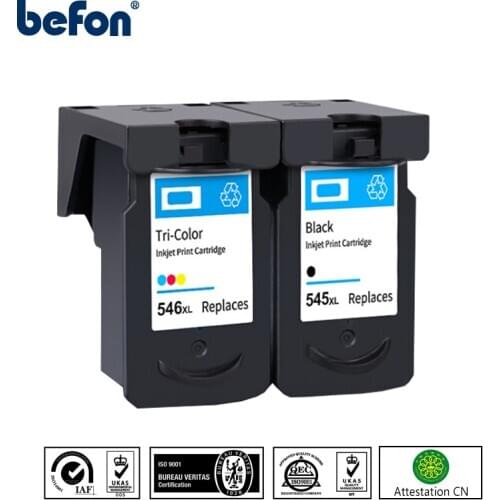 Befon Compatible 545XL 545 XL CL546 Cartridge Replacement for Canon PG545 PG 545 for Pixma MG3050 2550 2450 2550S 2950 MX495