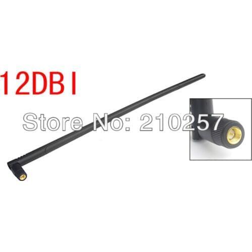 Free Shipping 10pcs 12dbi High Gain Sma Male Connector Wireless Router Antenna 2.4ghz Omni Aerial
