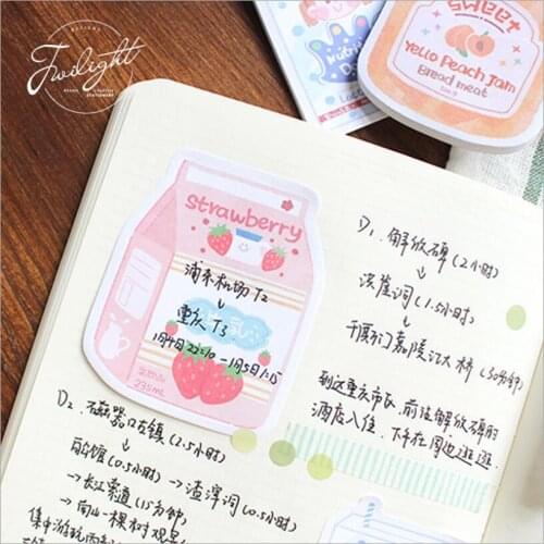 Creative drinks pattren Memo Pad Canned fruit N Times Sticky Notes Memo Notepad Bookmark Gift Stationery