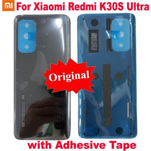 Original Best Glass Panel Rear Case Housing Door Back Battery Cover For Xiaomi Redmi K30S Ultra Phone Lid with Adhesive Tape
