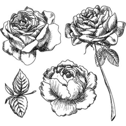 Flowers Silicone Clear Seal Stamp DIY Scrapbooking Embossing Photo Album Decorative Paper Card