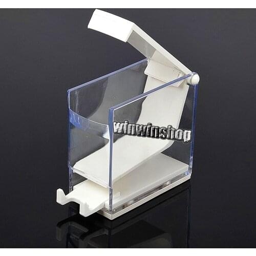 Dental Lab Product Dentist Cotton Roll Dispenser Holder Press Type White