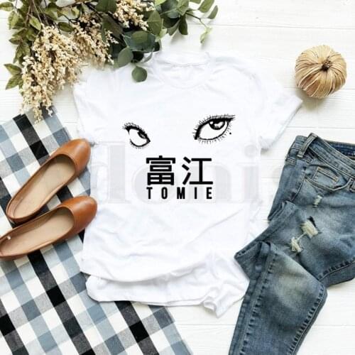 Japan Manga Junji Ito Tomie Shintaro Kago T Shirts Womens T-shirt Short Sleeve Female Tops Tees Harajuku Vintage