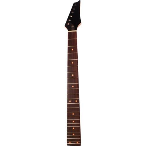 Guitar Neck, 24 Fret Electric Guitar Neck Replacement Parts Instrument Accessory, Smooth and Exquisite - Black Head