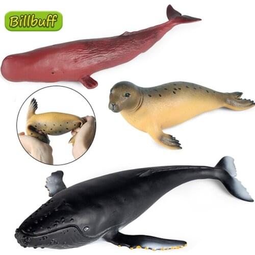 Simulation Ocean Animals Model Children Soft Rubber Killer Whale Great White Shark Collection Educational toy ​for Children Gift