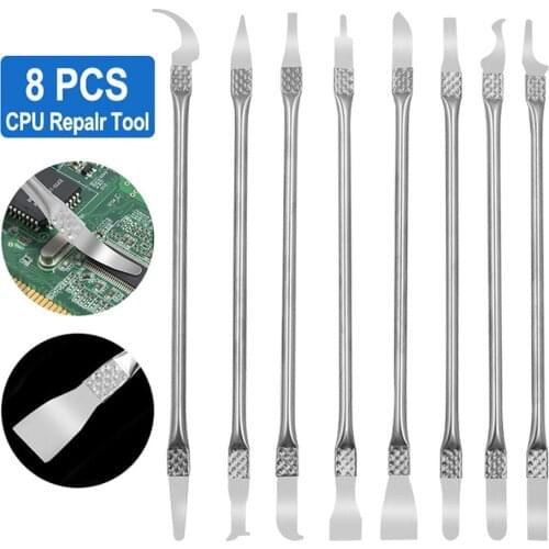 8in 1 IC Chip Repair Thin Tools Set CPU Metal Remover Burin To Remove For Mobile Phone Computer CPU NAND IC Chip Repair