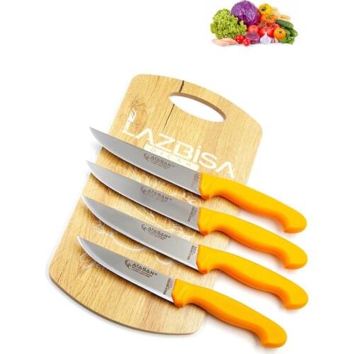 Lazbisa Atasan Riding on 4 Piece Kitchen Knife Set Meat Bread Vegetable Fruit knife