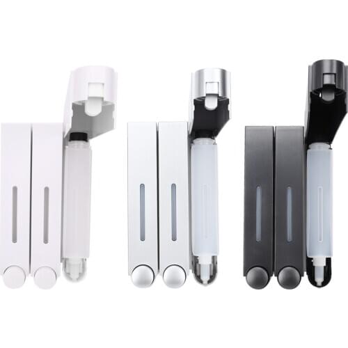 Wall Mount Shower Liquid Soap Dispenser Three Head Shampoo Dispensers Container for Hotel Bathroom Shower Bath Accessories