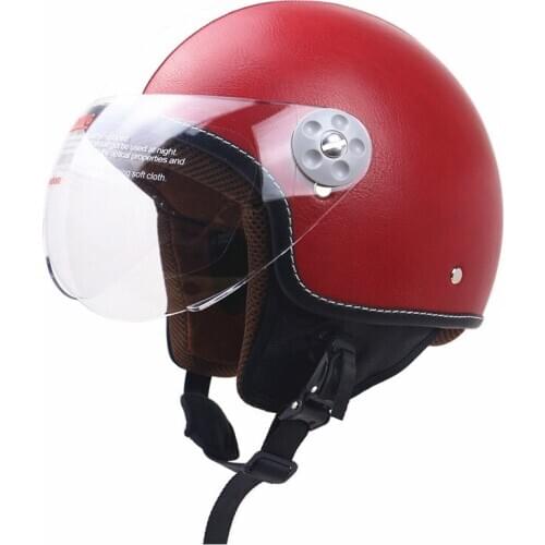 Jet helmet Zombies Racing Open face motorcycle helmet Hand made leather cover design DOT approved for adults four season