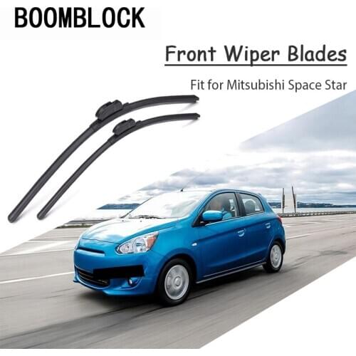 Car Windshield Rubber Front Wiper Blades Arm Kit For Mitsubishi Space Star 2017 2016 2015-1998 Windscreen Original Accessories