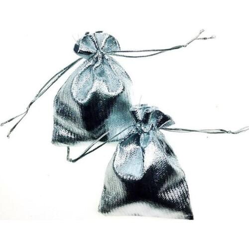 11*16cm 50pcs Handmade Silver Drawstring Bags For Wedding/Party/Gift/bracelets/necklace Pouches Jewelry Packaging Display Bags